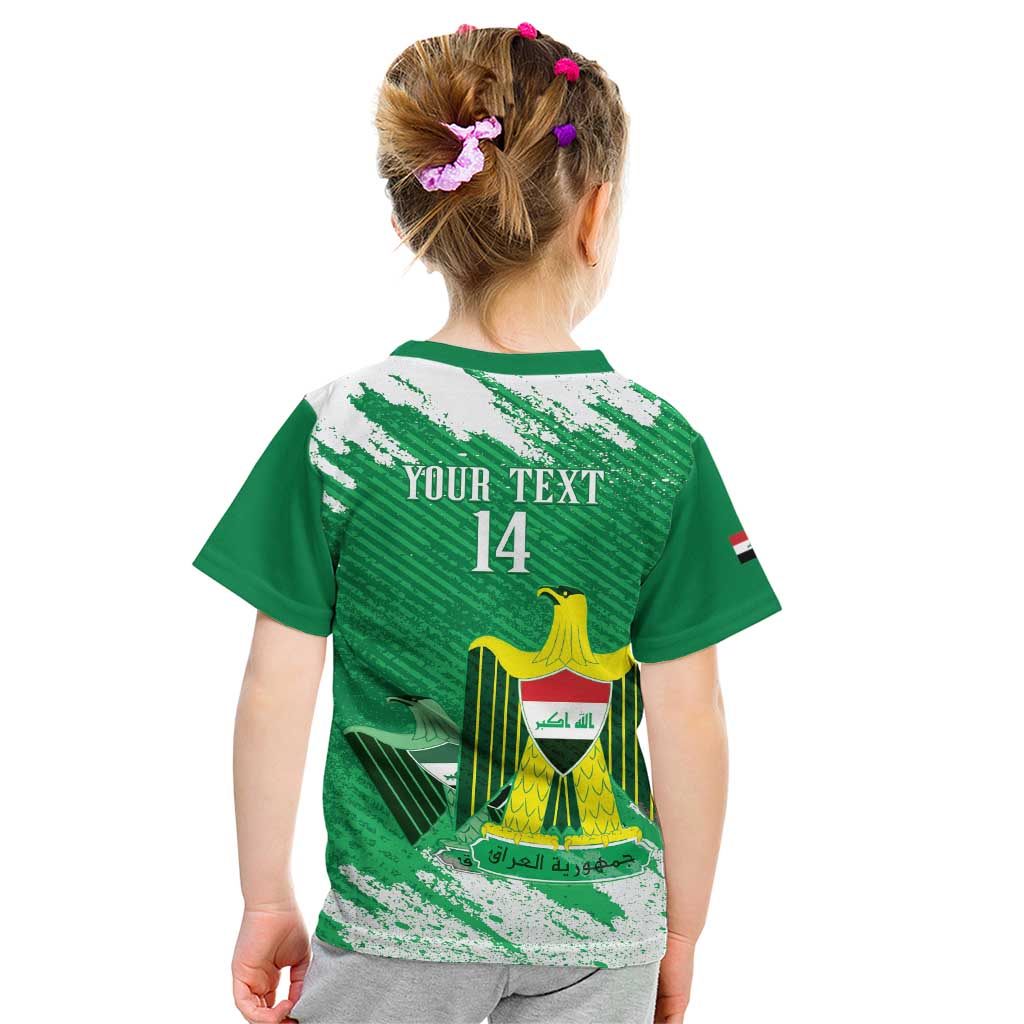 Iraq Football Custom Kid T Shirt Come On Lions of Mesopotamia