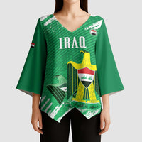 Iraq Football Custom Kimono Sleeve Blouse Come On Lions of Mesopotamia
