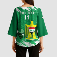 Iraq Football Custom Kimono Sleeve Blouse Come On Lions of Mesopotamia