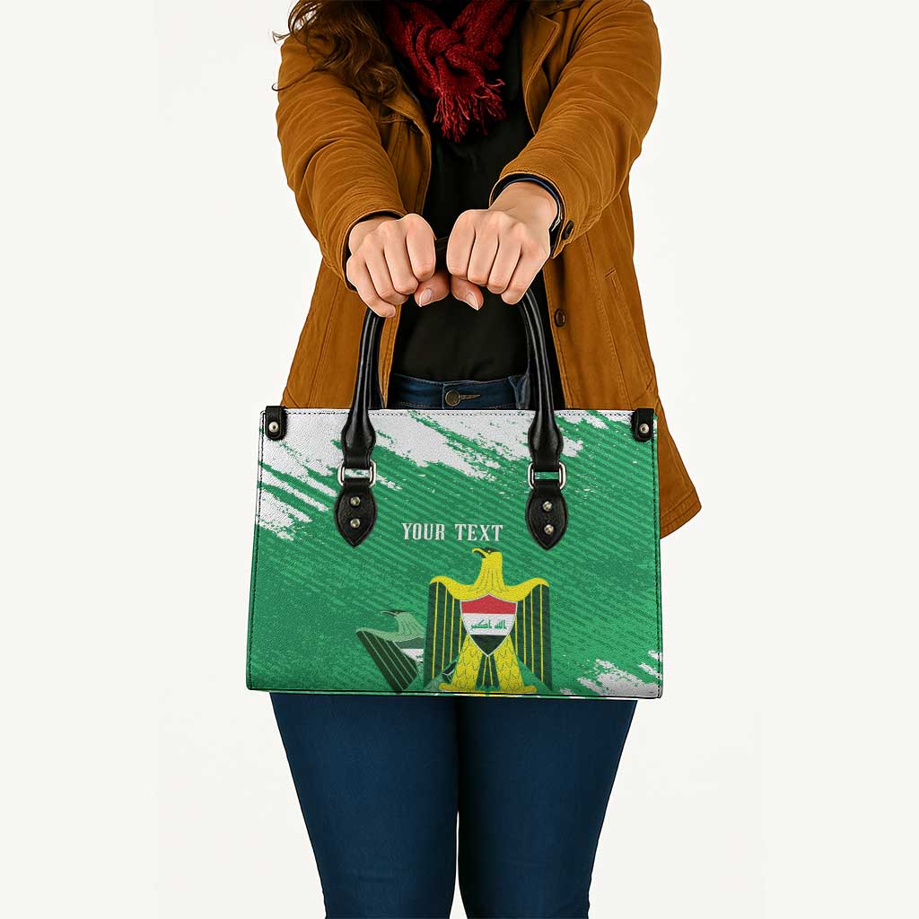 Iraq Football Custom Leather Bag Come On Lions of Mesopotamia