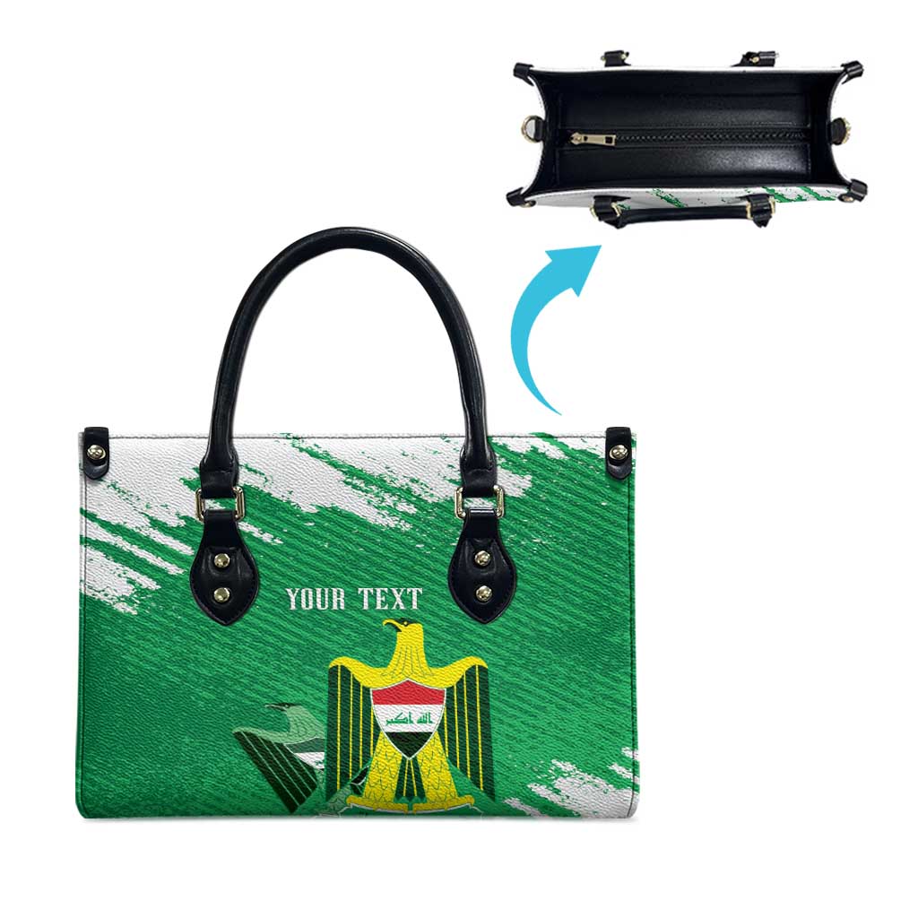 Iraq Football Custom Leather Bag Come On Lions of Mesopotamia
