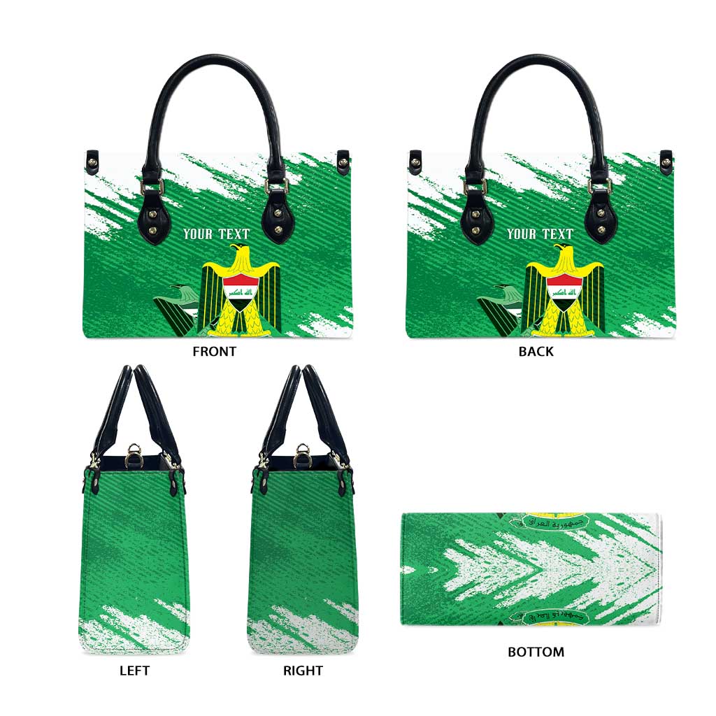 Iraq Football Custom Leather Bag Come On Lions of Mesopotamia