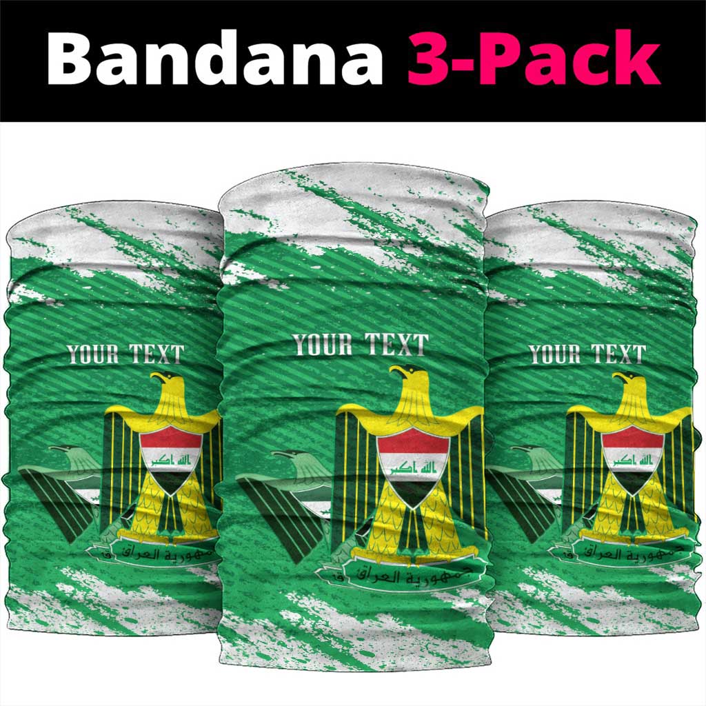Iraq Football Custom Neck Gaiter Come On Lions of Mesopotamia