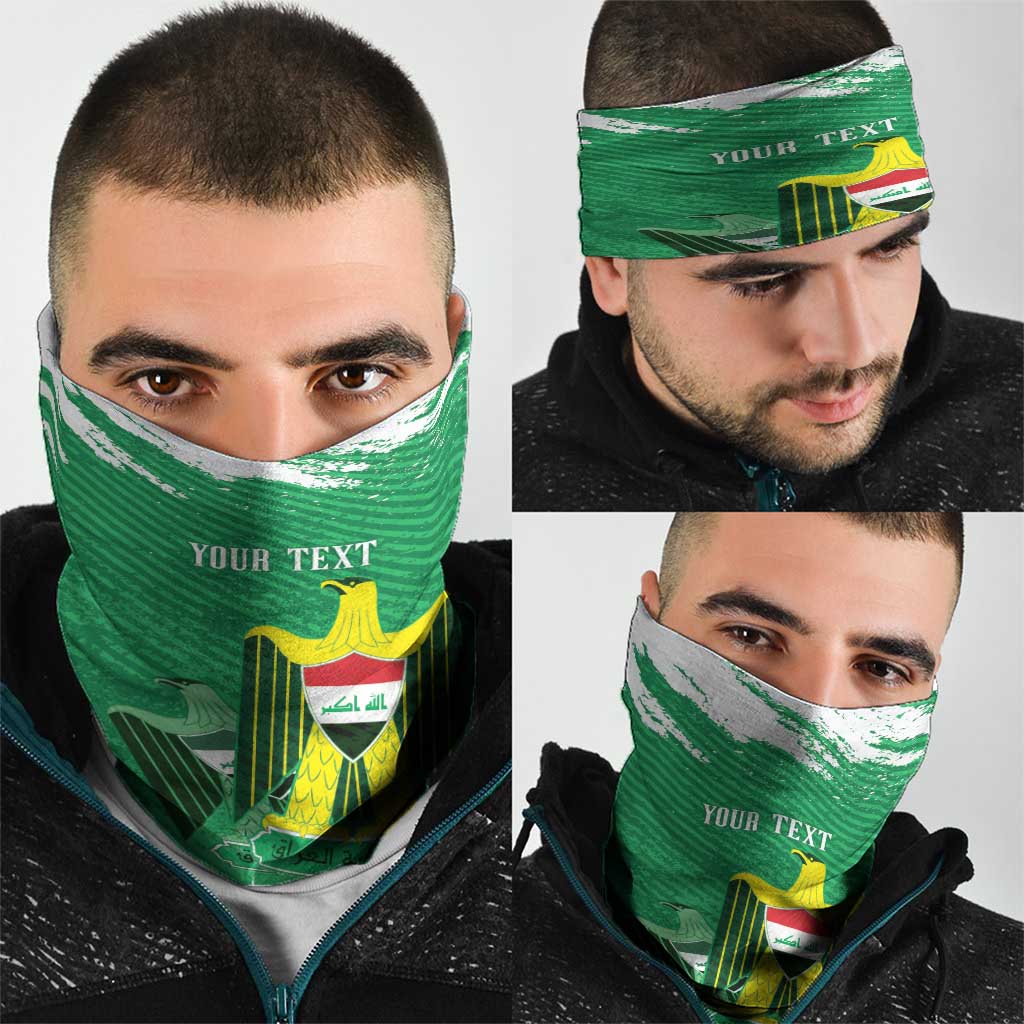 Iraq Football Custom Neck Gaiter Come On Lions of Mesopotamia