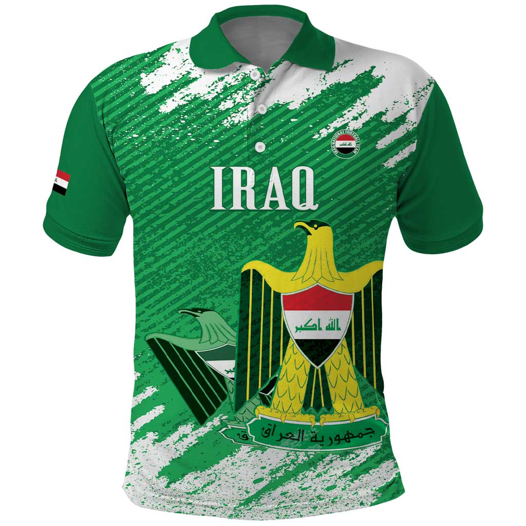 Iraq Football Custom Polo Shirt Come On Lions of Mesopotamia