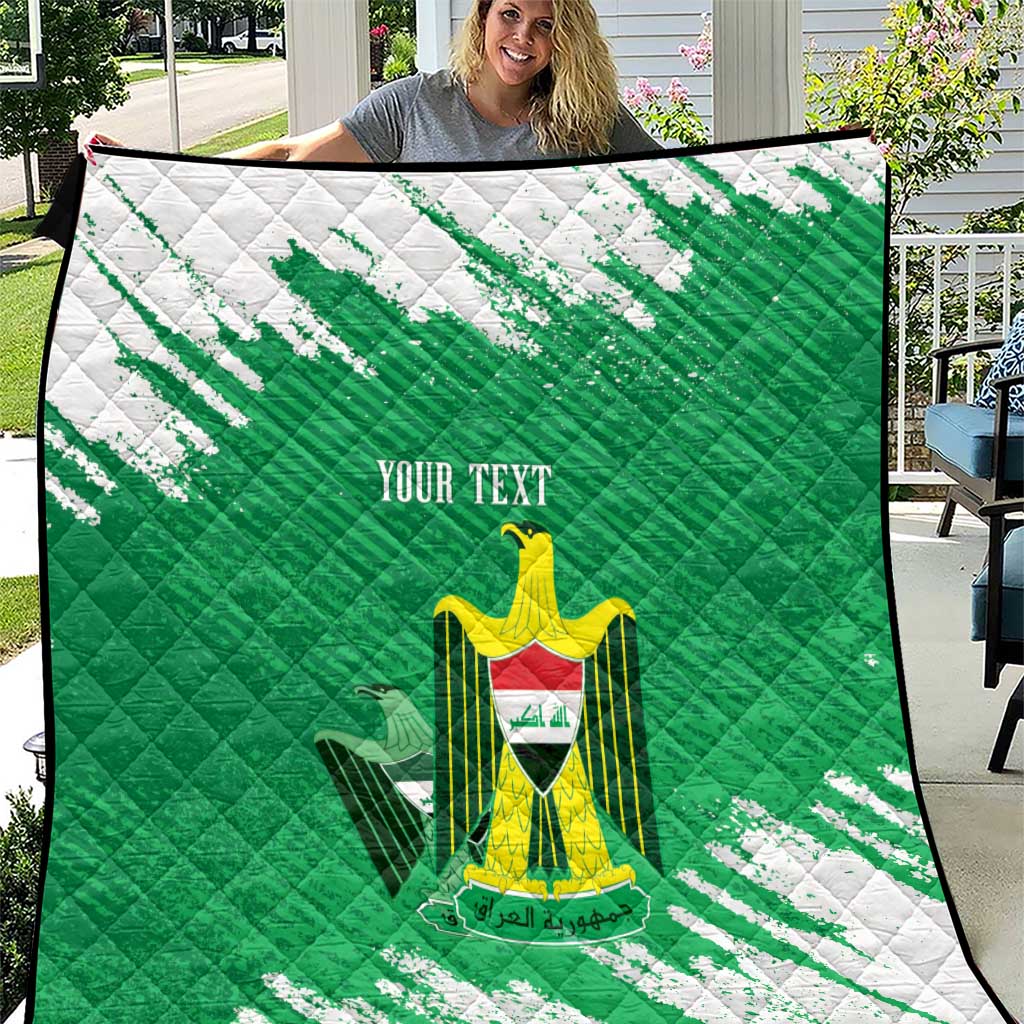 Iraq Football Custom Quilt Come On Lions of Mesopotamia