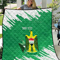 Iraq Football Custom Quilt Come On Lions of Mesopotamia
