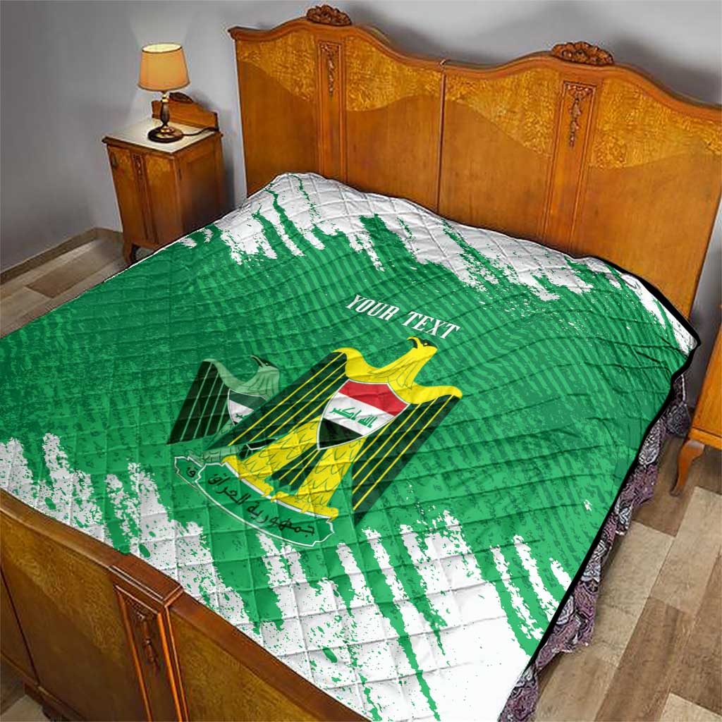 Iraq Football Custom Quilt Come On Lions of Mesopotamia