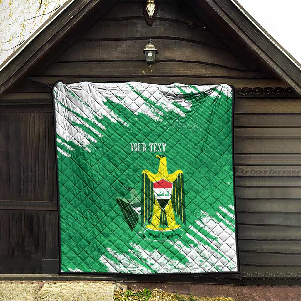 Iraq Football Custom Quilt Come On Lions of Mesopotamia