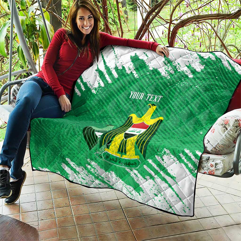 Iraq Football Custom Quilt Come On Lions of Mesopotamia