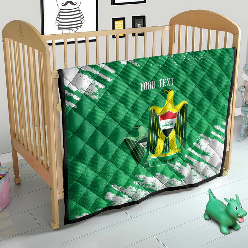 Iraq Football Custom Quilt Come On Lions of Mesopotamia