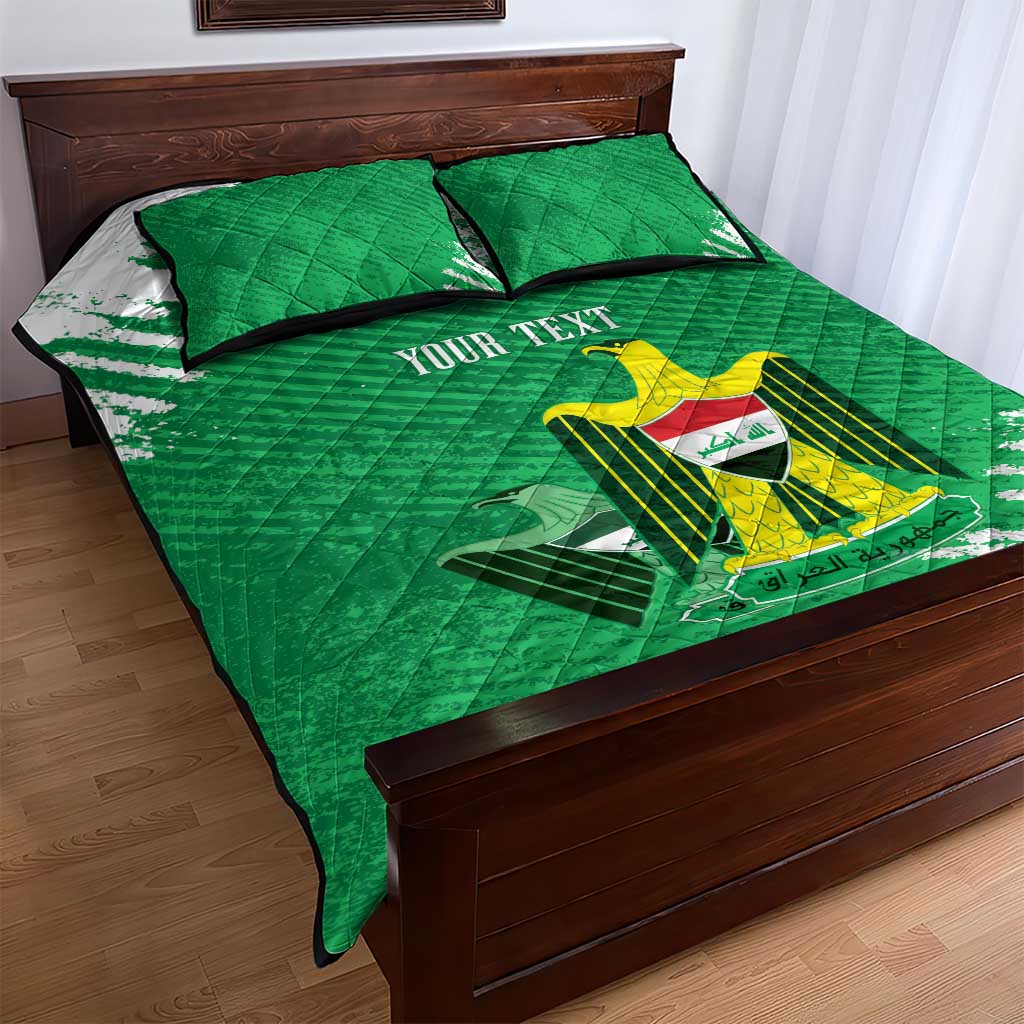 Iraq Football Custom Quilt Bed Set Come On Lions of Mesopotamia