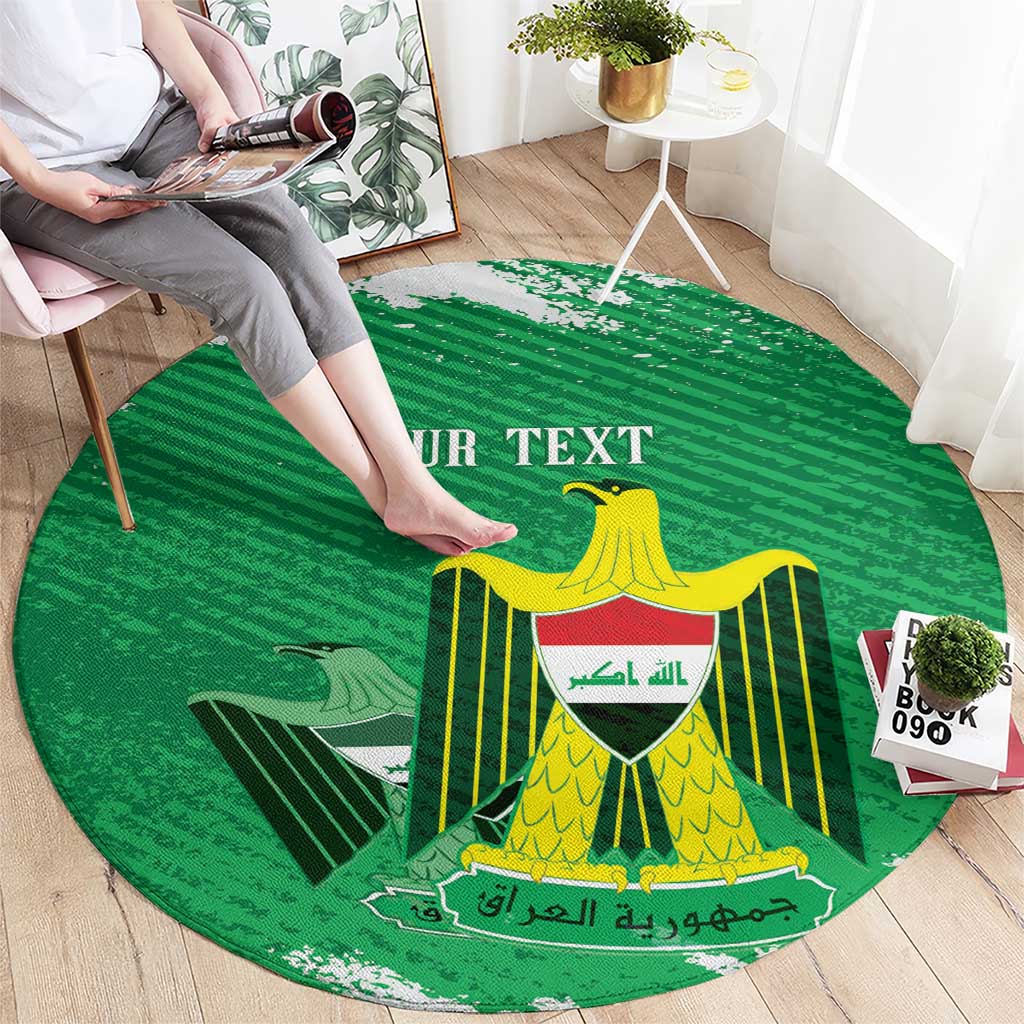 Iraq Football Custom Round Carpet Come On Lions of Mesopotamia
