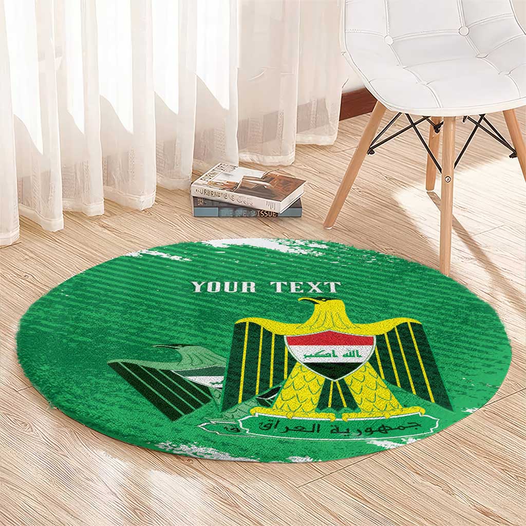 Iraq Football Custom Round Carpet Come On Lions of Mesopotamia