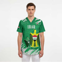 Iraq Football Custom Scrub Top Come On Lions of Mesopotamia