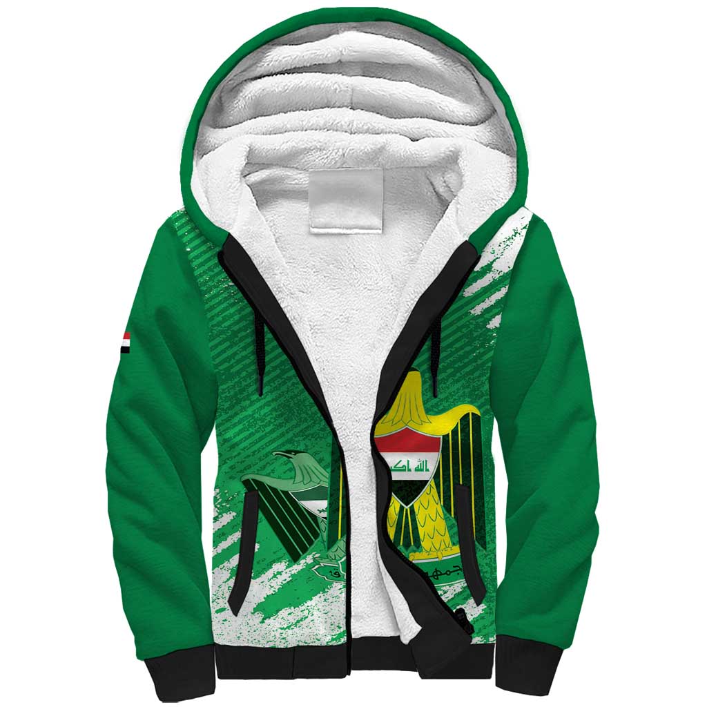 Iraq Football Custom Sherpa Hoodie Come On Lions of Mesopotamia