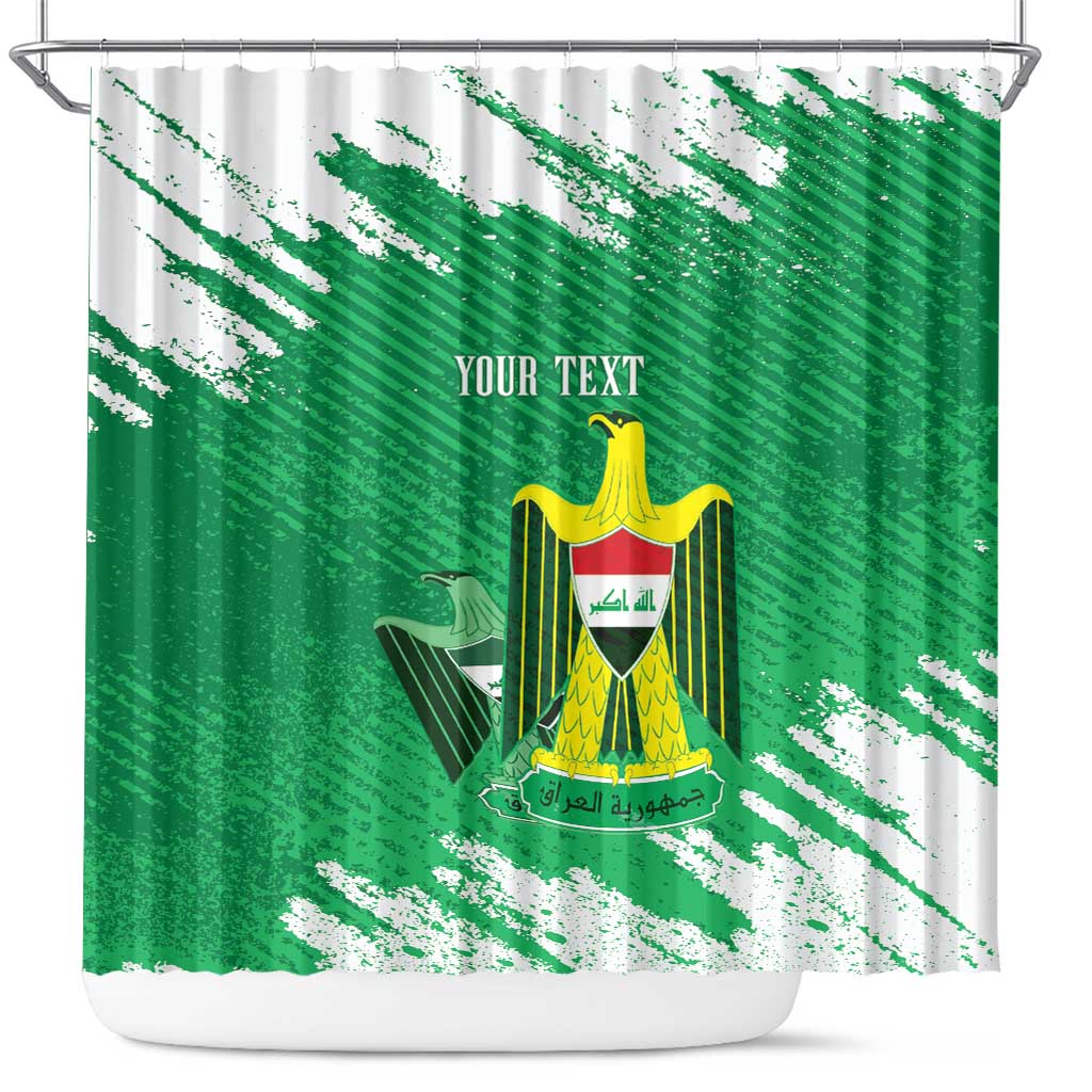 Iraq Football Custom Shower Curtain Come On Lions of Mesopotamia