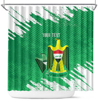 Iraq Football Custom Shower Curtain Come On Lions of Mesopotamia