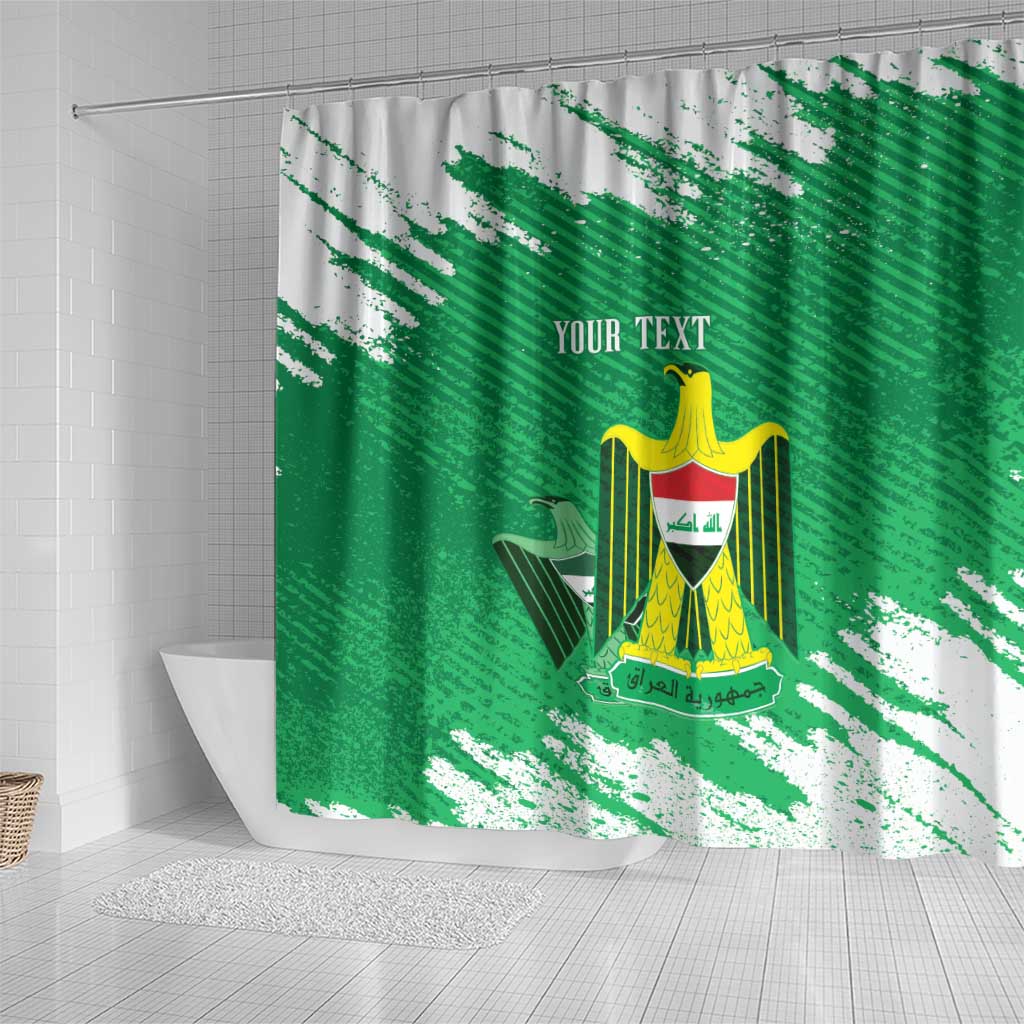 Iraq Football Custom Shower Curtain Come On Lions of Mesopotamia