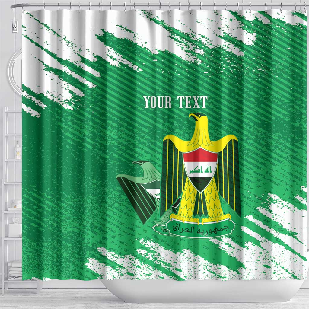 Iraq Football Custom Shower Curtain Come On Lions of Mesopotamia