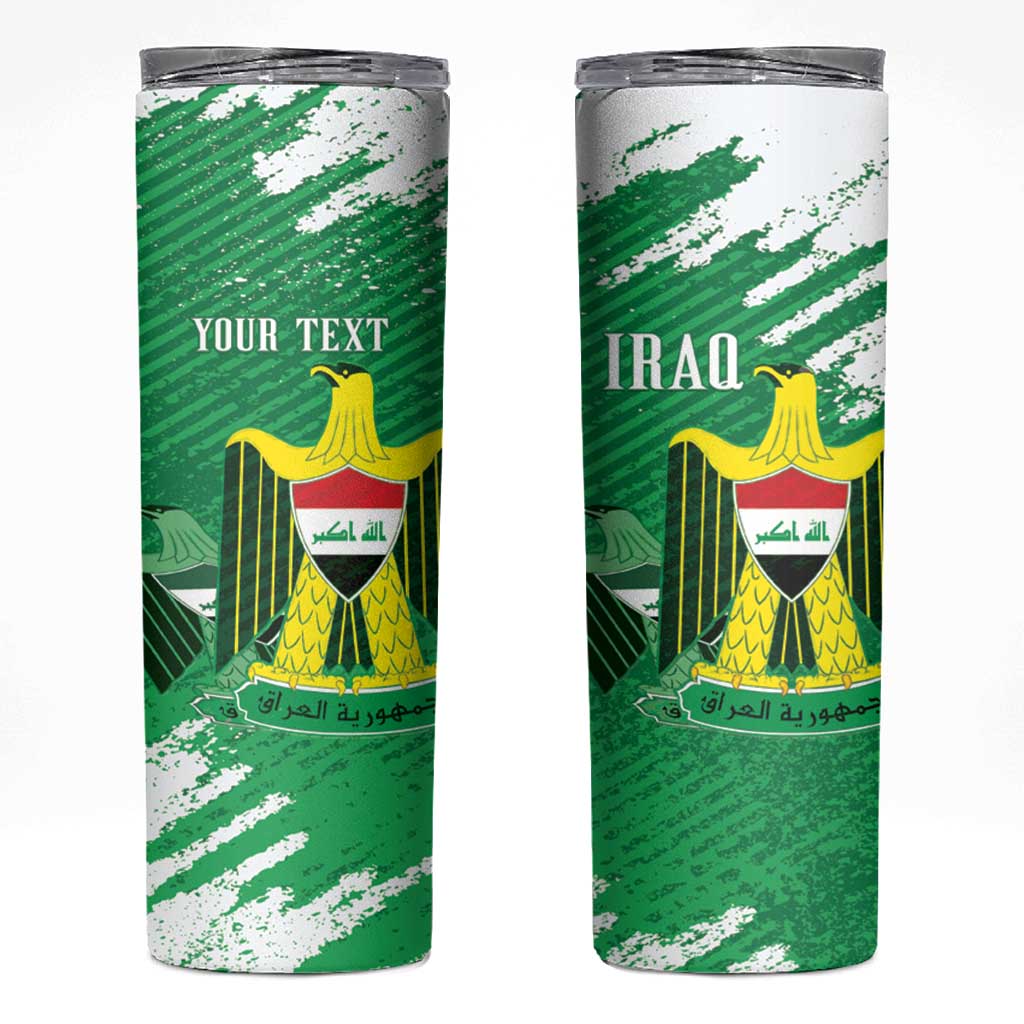 Iraq Football Custom Skinny Tumbler Come On Lions of Mesopotamia