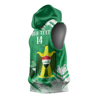 Iraq Football Custom Sleeveless Hoodie Come On Lions of Mesopotamia