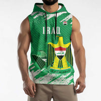 Iraq Football Custom Sleeveless Hoodie Come On Lions of Mesopotamia