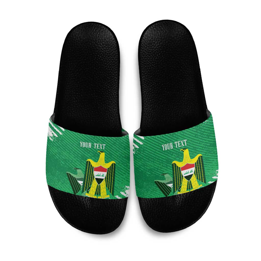 Iraq Football Custom Slide Sandals Come On Lions of Mesopotamia