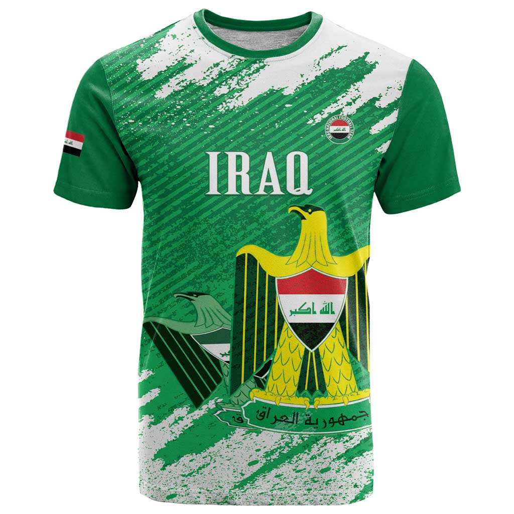 Iraq Football Custom T Shirt Come On Lions of Mesopotamia