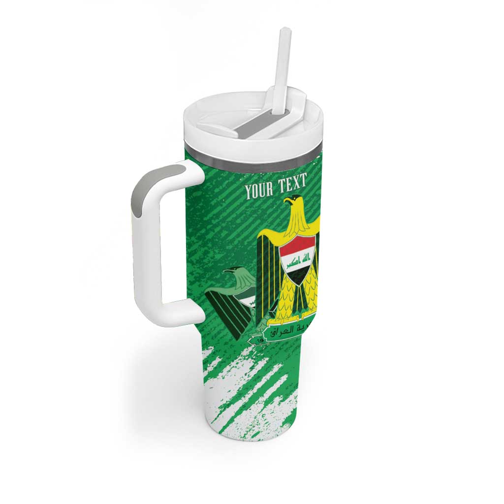 Iraq Football Custom Tumbler With Handle Come On Lions of Mesopotamia