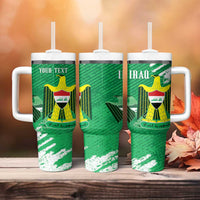 Iraq Football Custom Tumbler With Handle Come On Lions of Mesopotamia