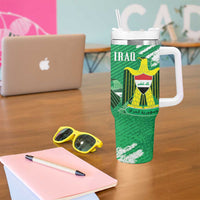 Iraq Football Custom Tumbler With Handle Come On Lions of Mesopotamia