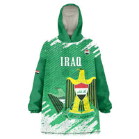 Iraq Football Custom Wearable Blanket Hoodie Come On Lions of Mesopotamia
