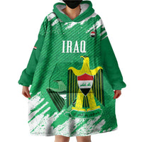 Iraq Football Custom Wearable Blanket Hoodie Come On Lions of Mesopotamia