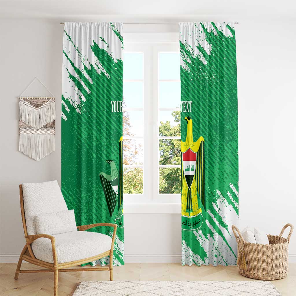 Iraq Football Custom Window Curtain Come On Lions of Mesopotamia