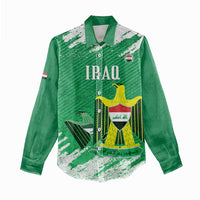Iraq Football Custom Women Casual Shirt Come On Lions of Mesopotamia