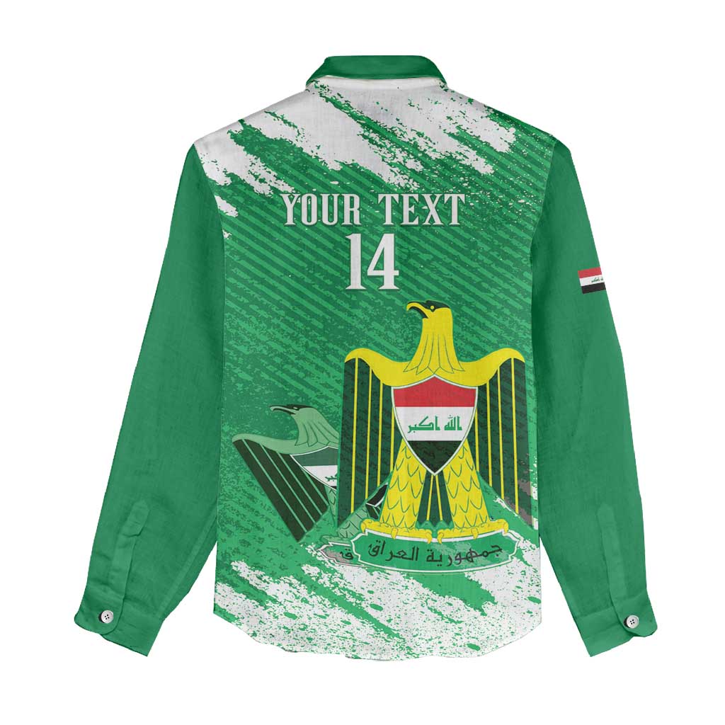 Iraq Football Custom Women Casual Shirt Come On Lions of Mesopotamia