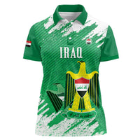 Iraq Football Custom Women Polo Shirt Come On Lions of Mesopotamia