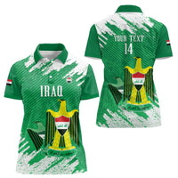 Iraq Football Custom Women Polo Shirt Come On Lions of Mesopotamia