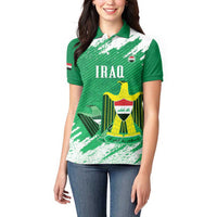 Iraq Football Custom Women Polo Shirt Come On Lions of Mesopotamia