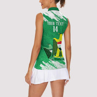 Iraq Football Custom Women Sleeveless Polo Shirt Come On Lions of Mesopotamia