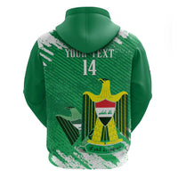 Iraq Football Custom Zip Hoodie Come On Lions of Mesopotamia
