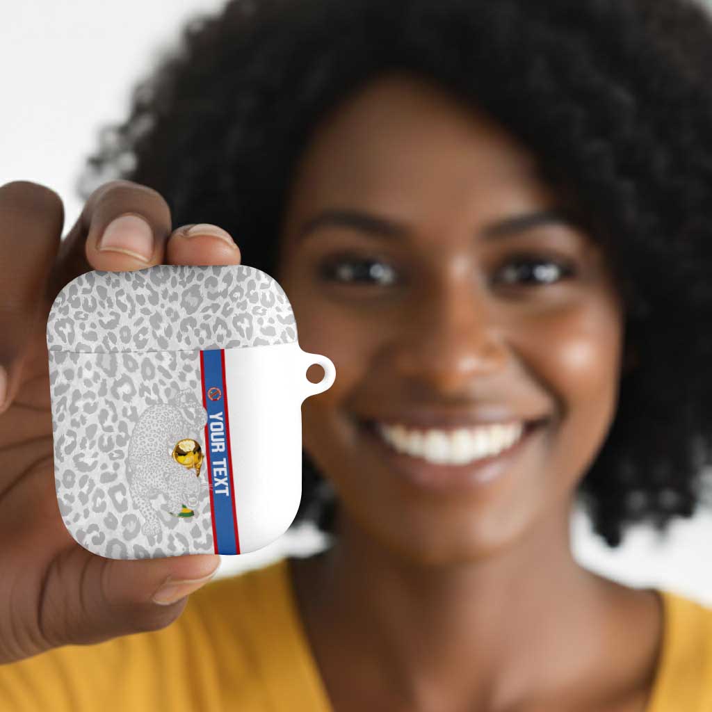 DR Congo Football Custom AirPods Case Come On Leopards White Color
