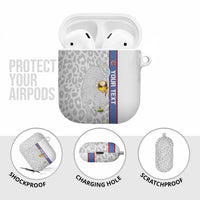 DR Congo Football Custom AirPods Case Come On Leopards White Color