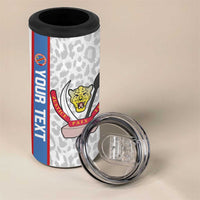 DR Congo Football Custom 4 in 1 Can Cooler Tumbler Come On Leopards White Color