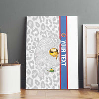 DR Congo Football Custom Canvas Wall Art Come On Leopards White Color