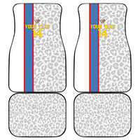 DR Congo Football Custom Car Mats Come On Leopards White Color