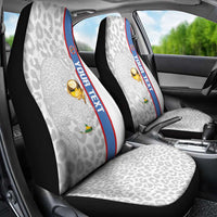 DR Congo Football Custom Car Seat Cover Come On Leopards White Color