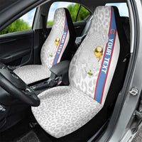 DR Congo Football Custom Car Seat Cover Come On Leopards White Color