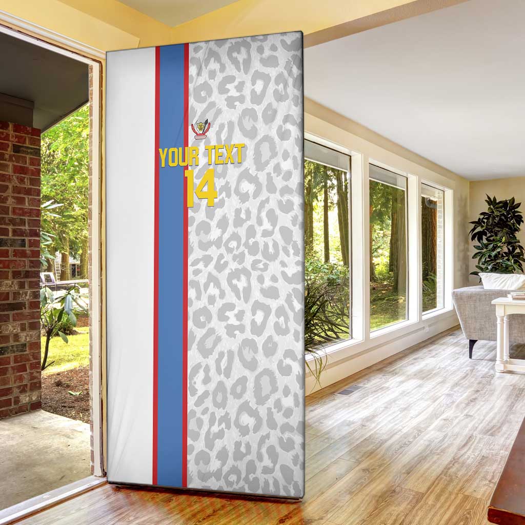 DR Congo Football Custom Door Cover Come On Leopards White Color